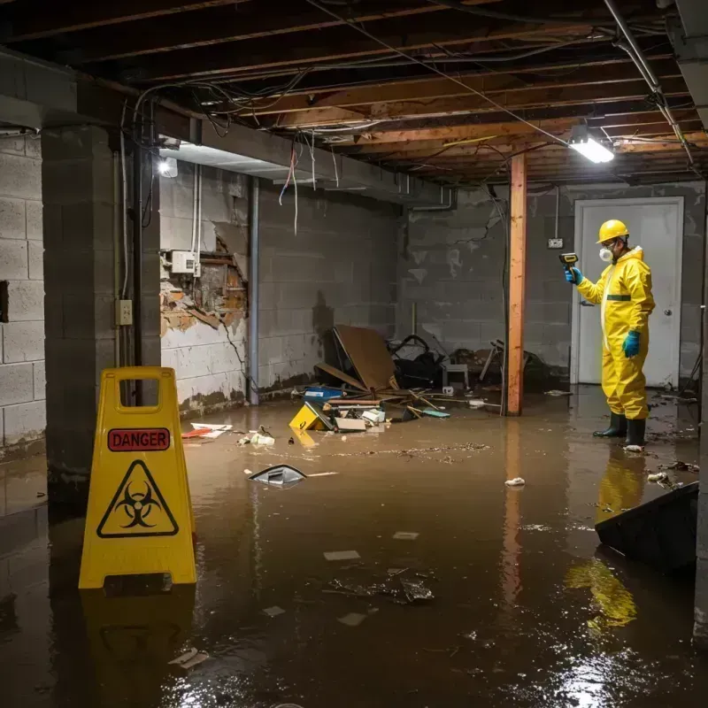 Flooded Basement Electrical Hazard in Elkfork, KY Property